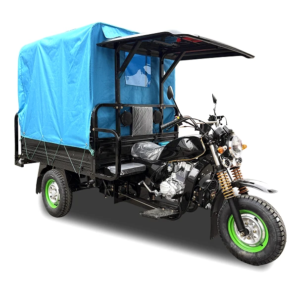 Blue Canopy 3-wheel Motorcycle Cargo factory